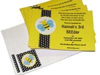 Bumble Bee birthday theme Rectangular Invitations